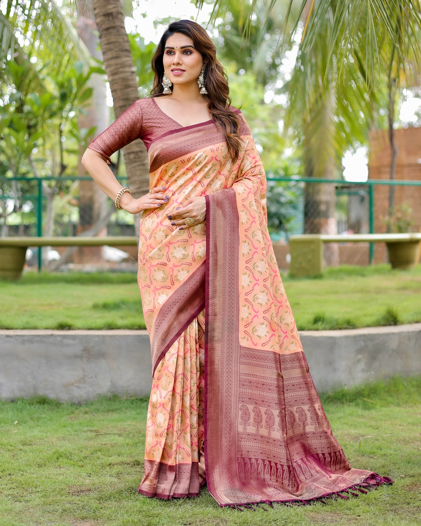 Gorgeous Traditional Kanjivaram Orange Sarees For Special Occasion