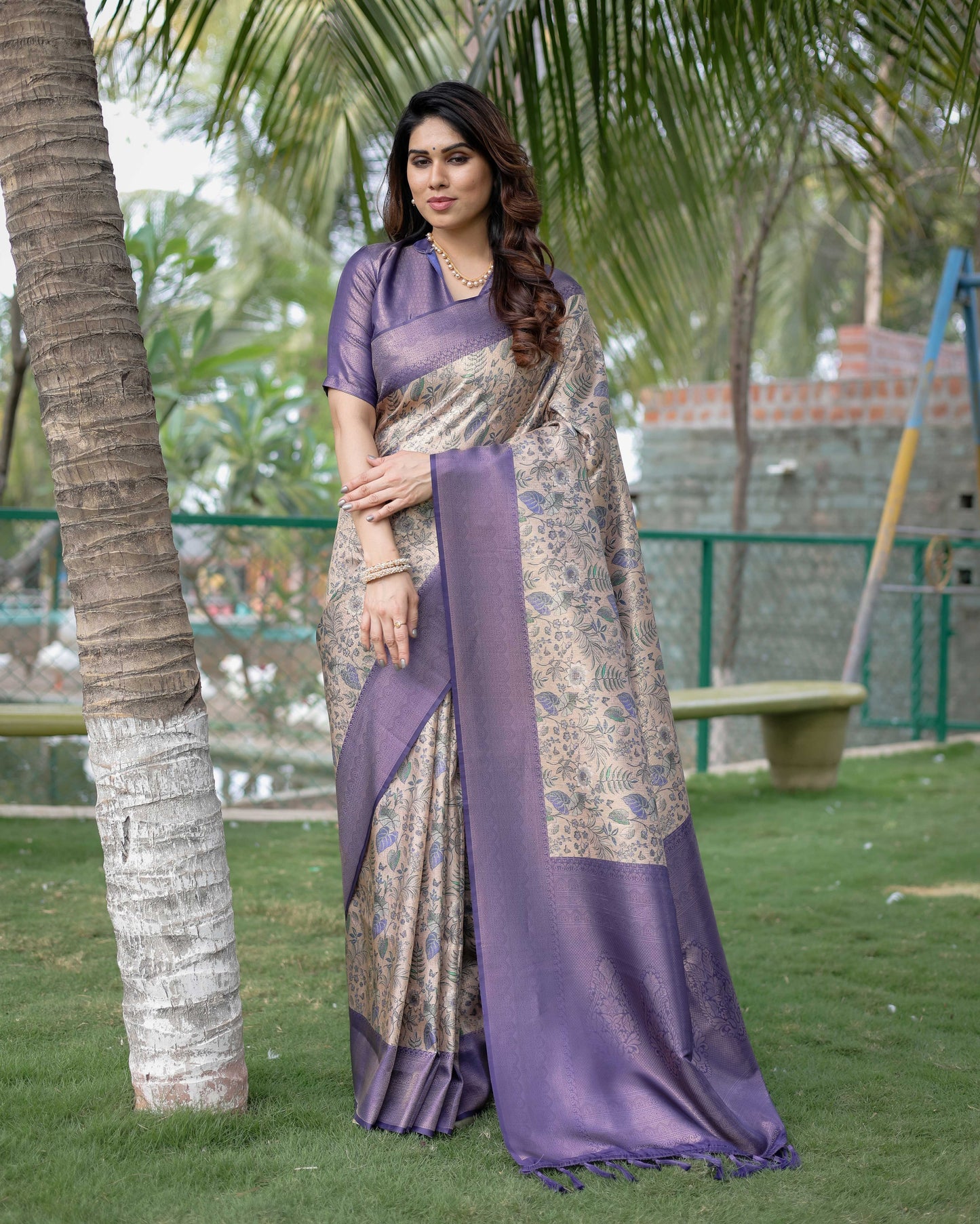 GORGEOUS SOFT BANARASI SILK PURPLE SAREE