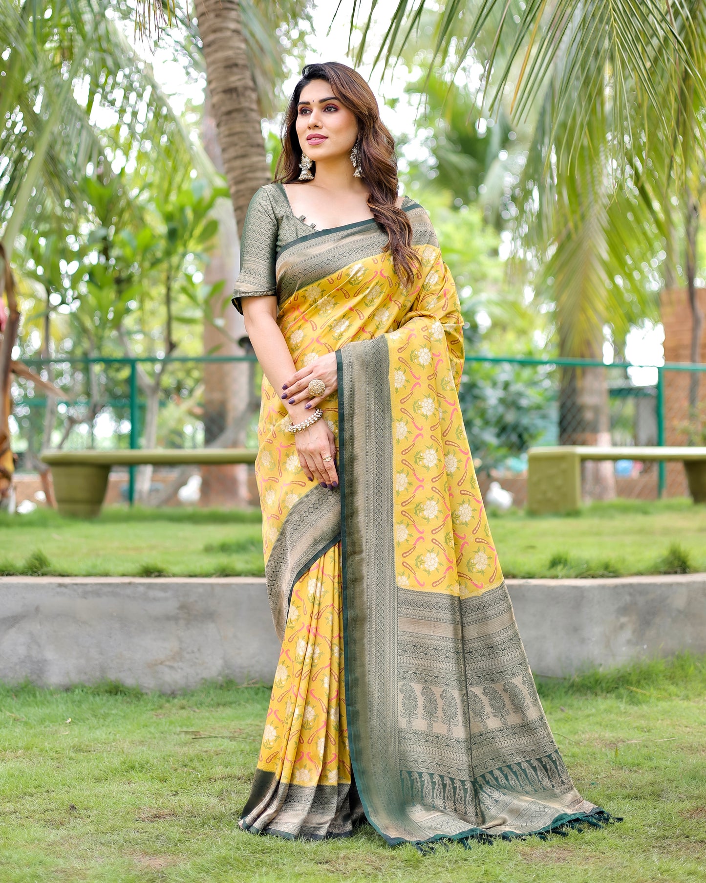 Gorgeous Traditional Kanjivaram Yellow Sarees For Special Occasion