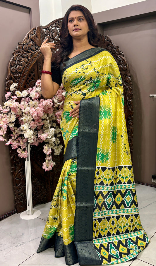 premium and rich quality soft Dola silk Digital Printed sarees