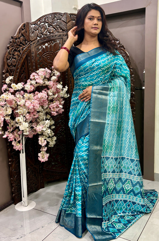 premium and rich quality soft Dola silk Digital Printed sarees