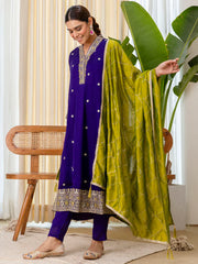 Ruhani Purple Special Designer Kurta Pant Set with Elegant Dupatta