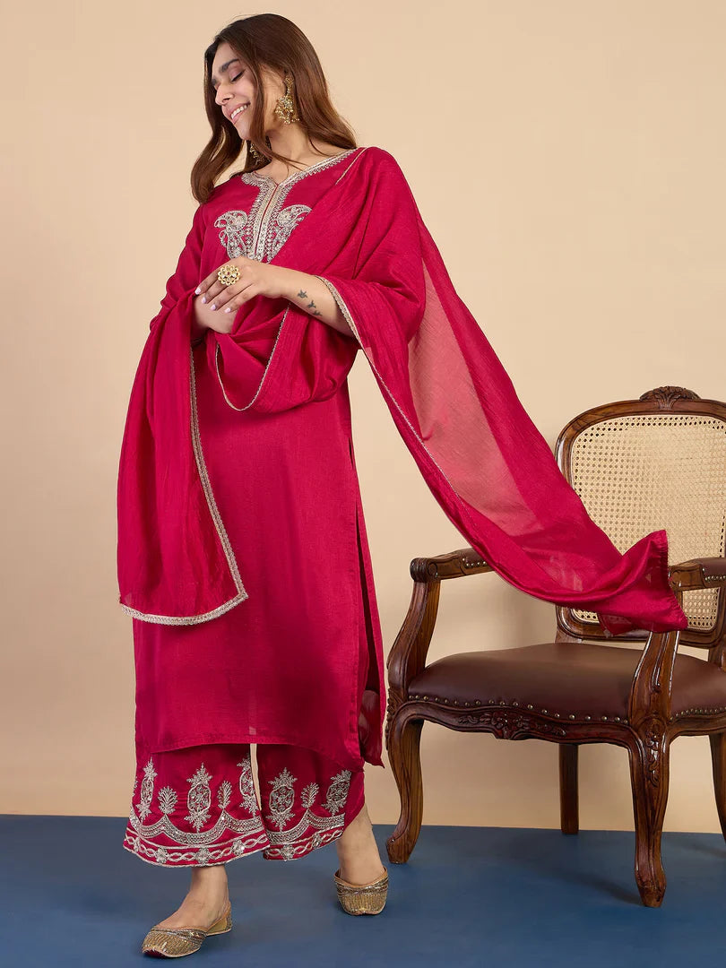Zarika Rani Embroidred Kurta Sets with Sequins Work Women Suits
