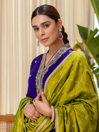 Ruhani Purple Special Designer Kurta Pant Set with Elegant Dupatta