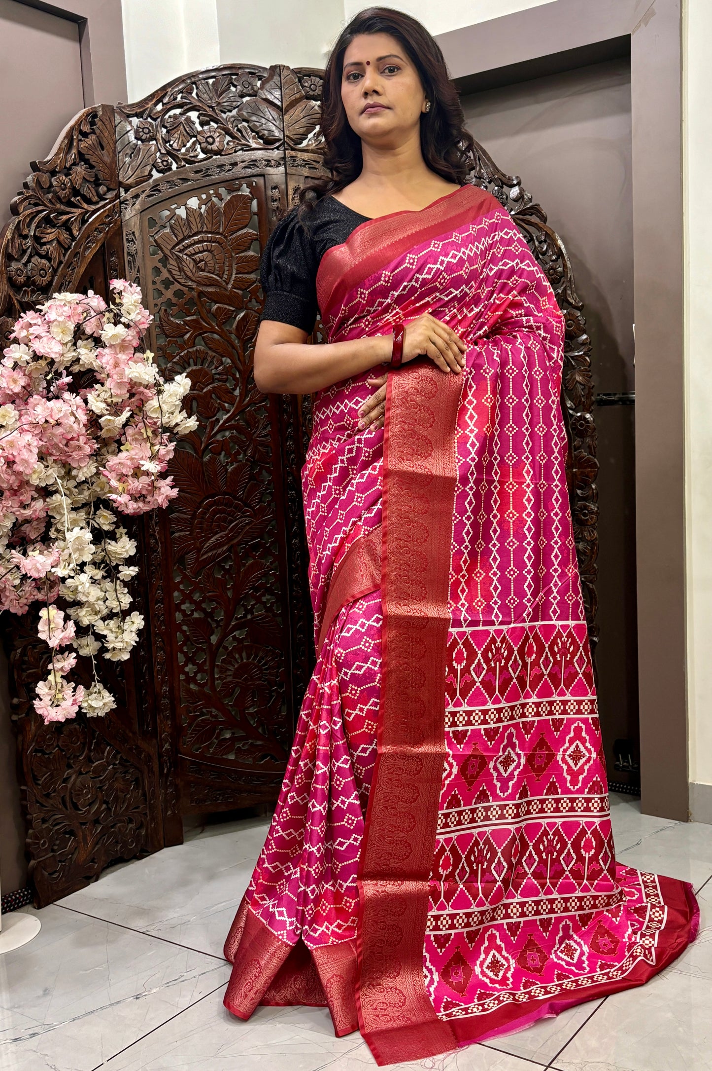 premium and rich quality soft Dola silk Digital Printed sarees