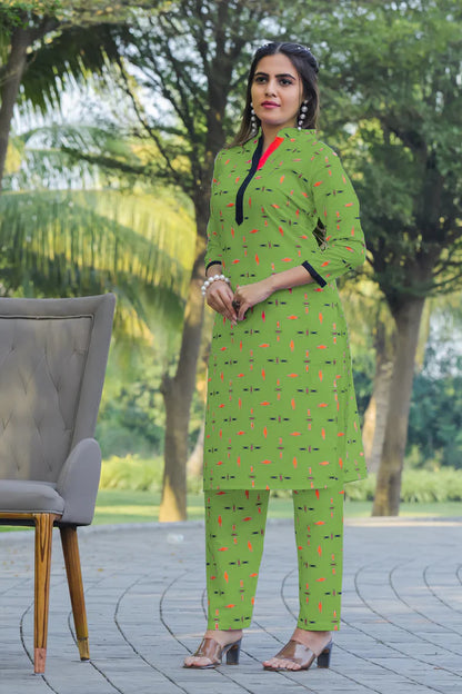 Green Women Printed Co-Ord Set