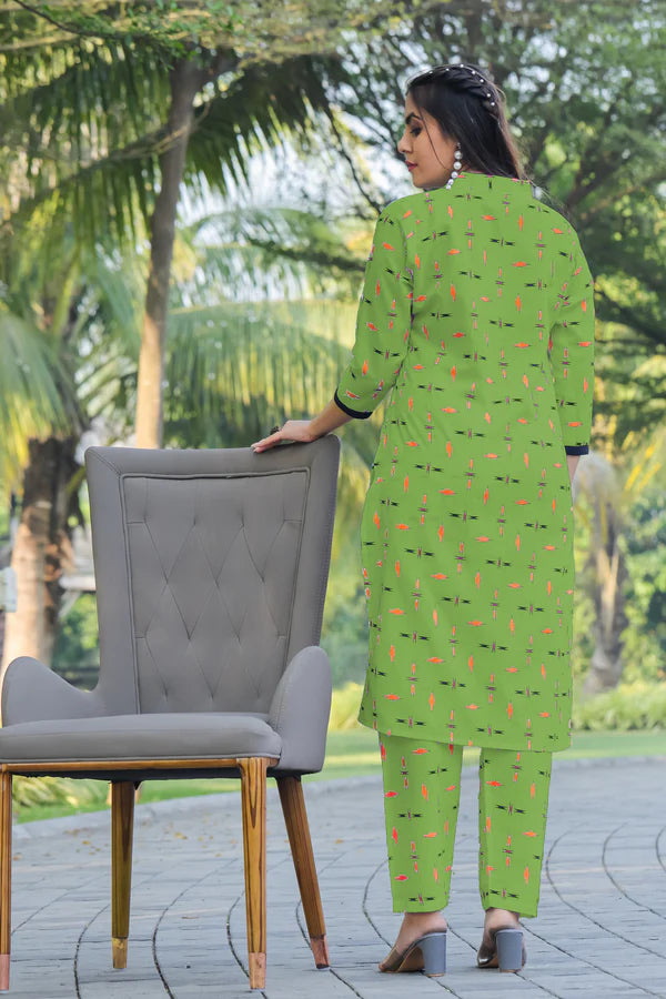 Green Women Printed Co-Ord Set