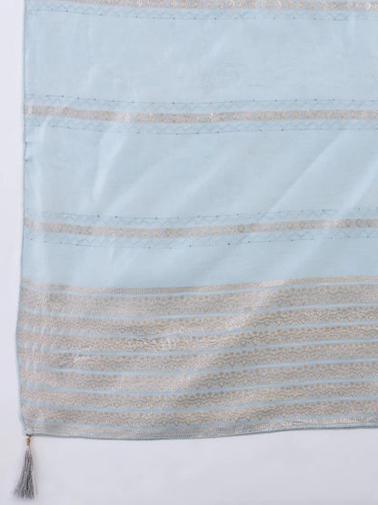 Myra Grey Women's Designer Kurta Pant Set Premium Pattern Collection