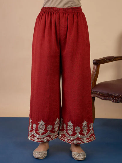 Zarika Rust Embroidred Kurta Sets with Sequins Work Women Suits
