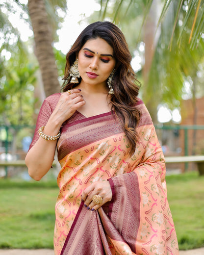 Gorgeous Traditional Kanjivaram Orange Sarees For Special Occasion