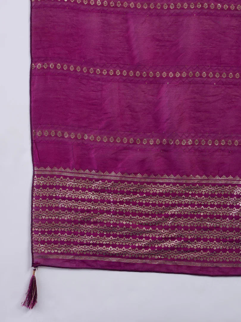 Nyra Purple Women’s Traditional Kurta Pant Set with Dupatta