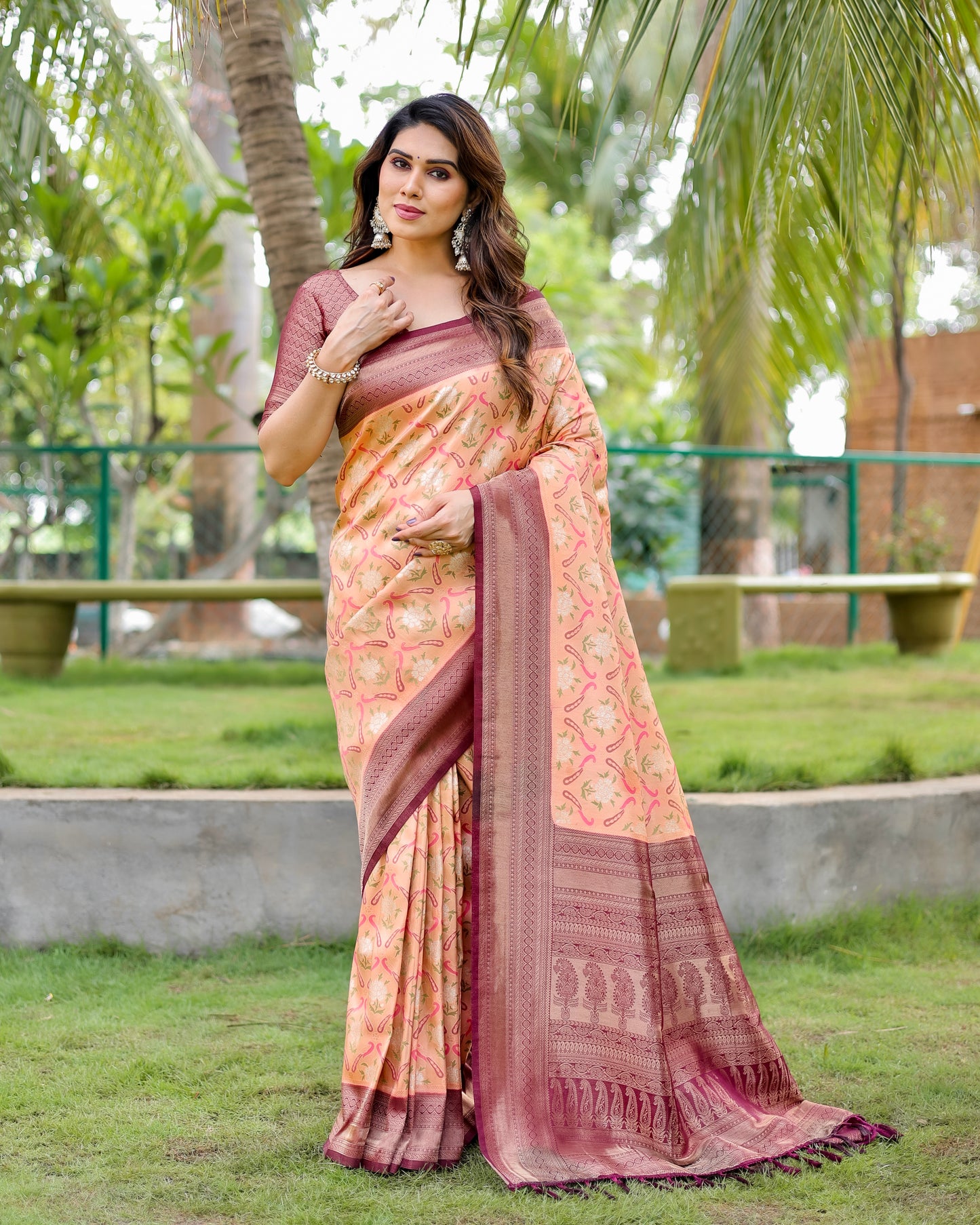 Gorgeous Traditional Kanjivaram Orange Sarees For Special Occasion