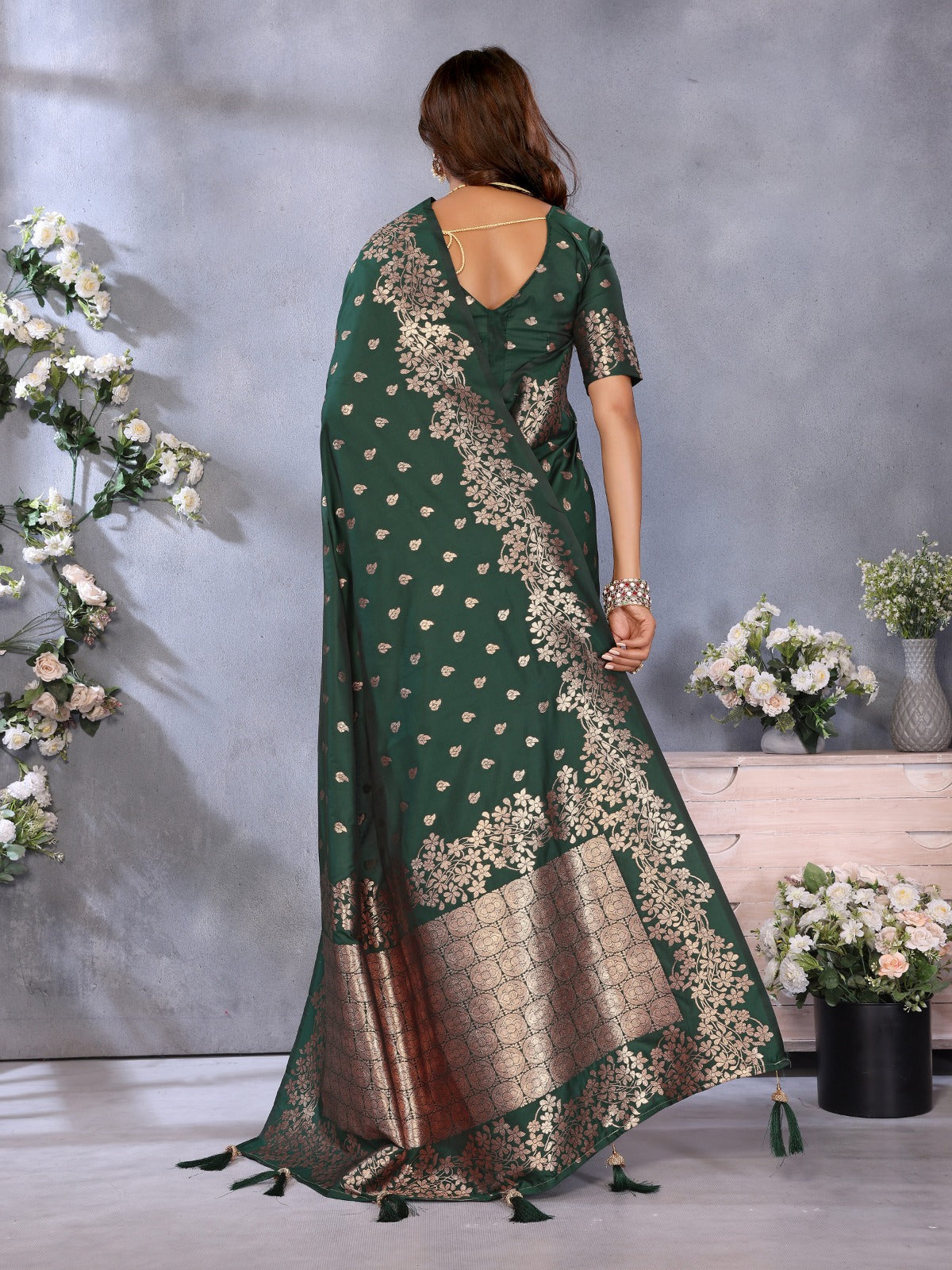 Premium Summer Maroon Banarasi Silk Saree with Exclusive Gala Weaving Work