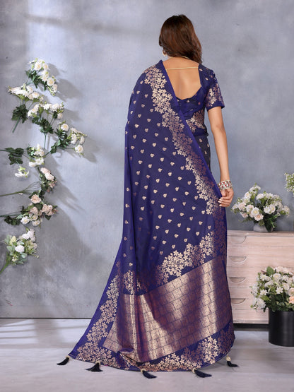 Premium Summer Green Banarasi Silk Saree with Exclusive Gala Weaving Work