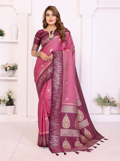 Premium Green South Soft Silk Saree with Rich Zari Weaving Border & Heavy Pallu