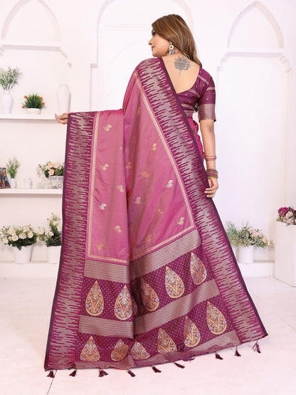 Premium Yellow South Soft Silk Saree with Rich Zari Weaving Border & Heavy Pallu