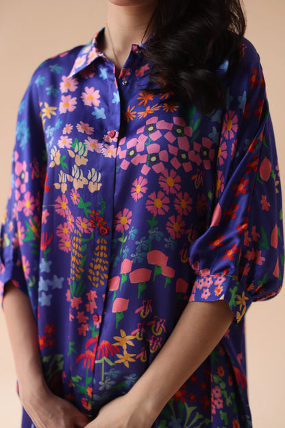 Purple delightful fusion of comfort and stylish Kaftan