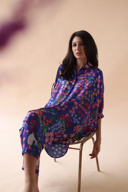 Purple delightful fusion of comfort and stylish Kaftan