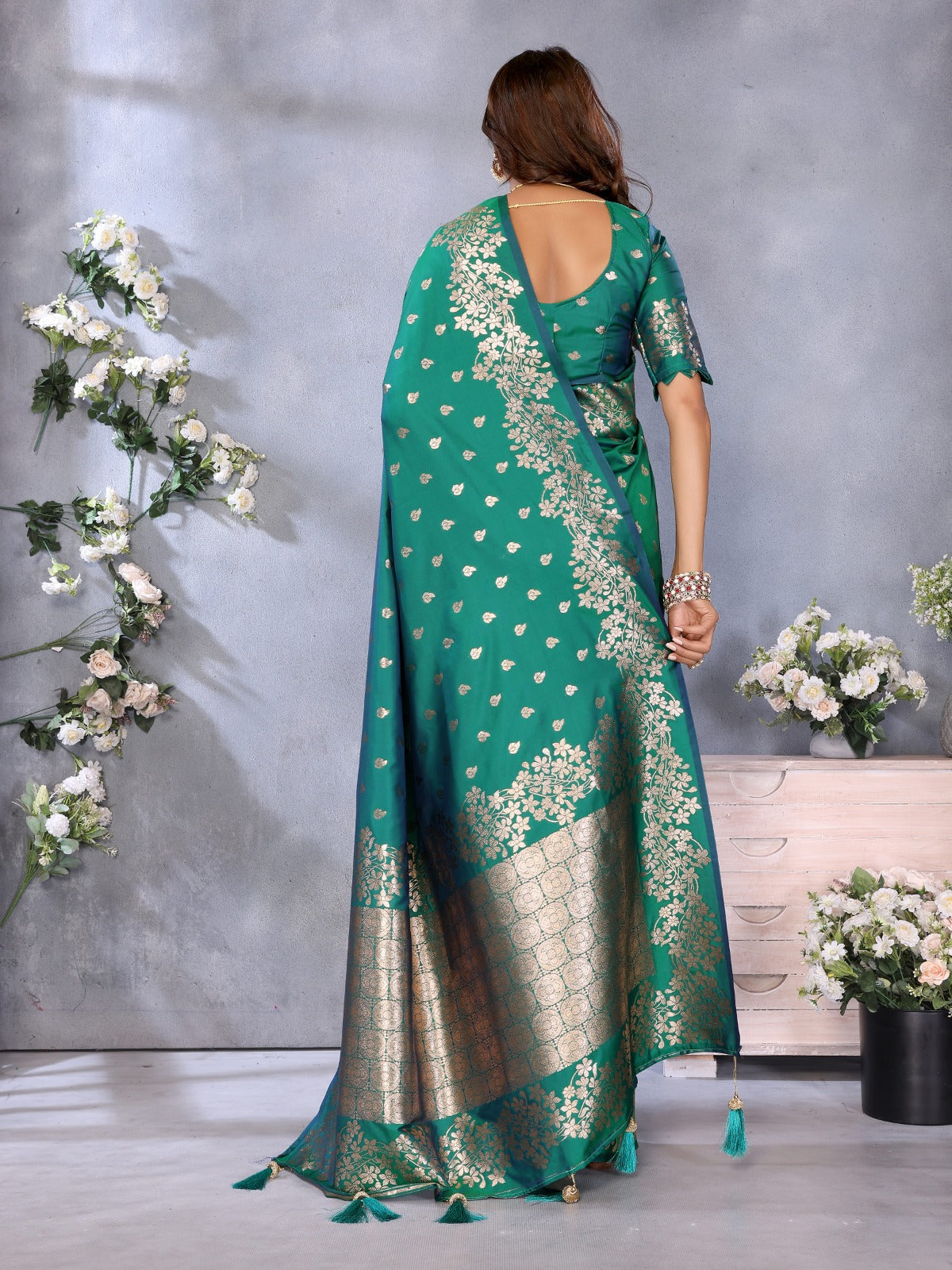 Premium Summer Maroon Banarasi Silk Saree with Exclusive Gala Weaving Work