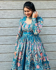 Navratri Wear Beutique Styles Rayon Printed Top With Full Flair Lehenga