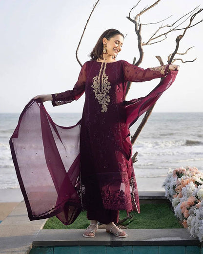 Designer Trending Embroidery Work Suit With pant Set